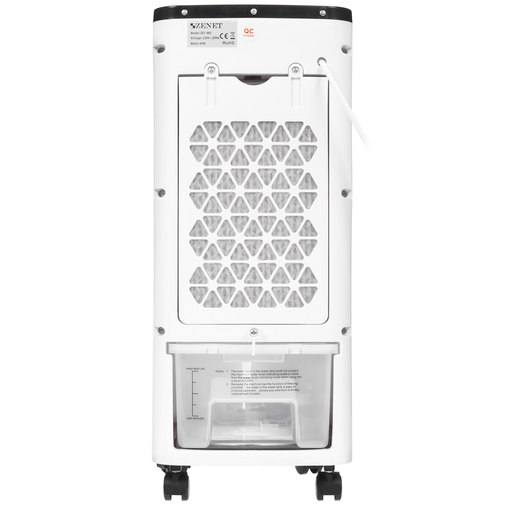 8183734 Охладитель воздуха ZENET ZET-483 белый STDN-0048591 - Вид №5