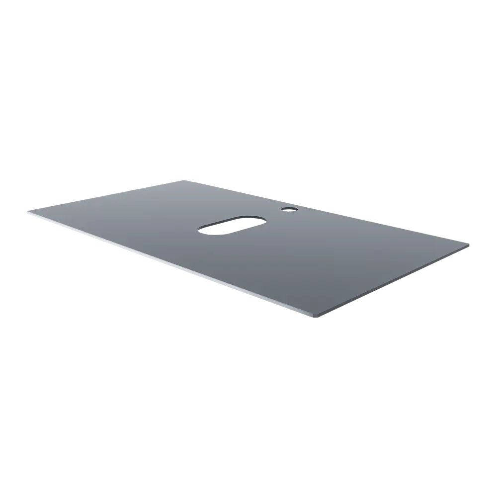 Столешница для ванной комнаты KONSENSA Бруклин 70x40 см стекло цвет черный STLM-2101095 - Вид №1