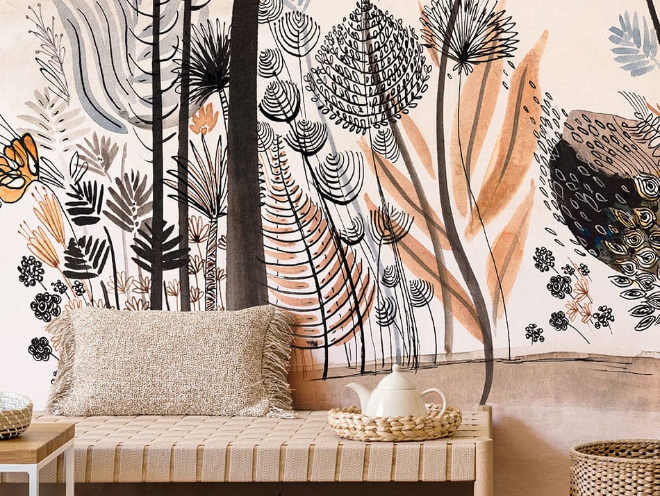 Обои из натурального ПВХ, экологически чистые, моющиеся WallPepper NATURE AND POETRY ARCH-00065785