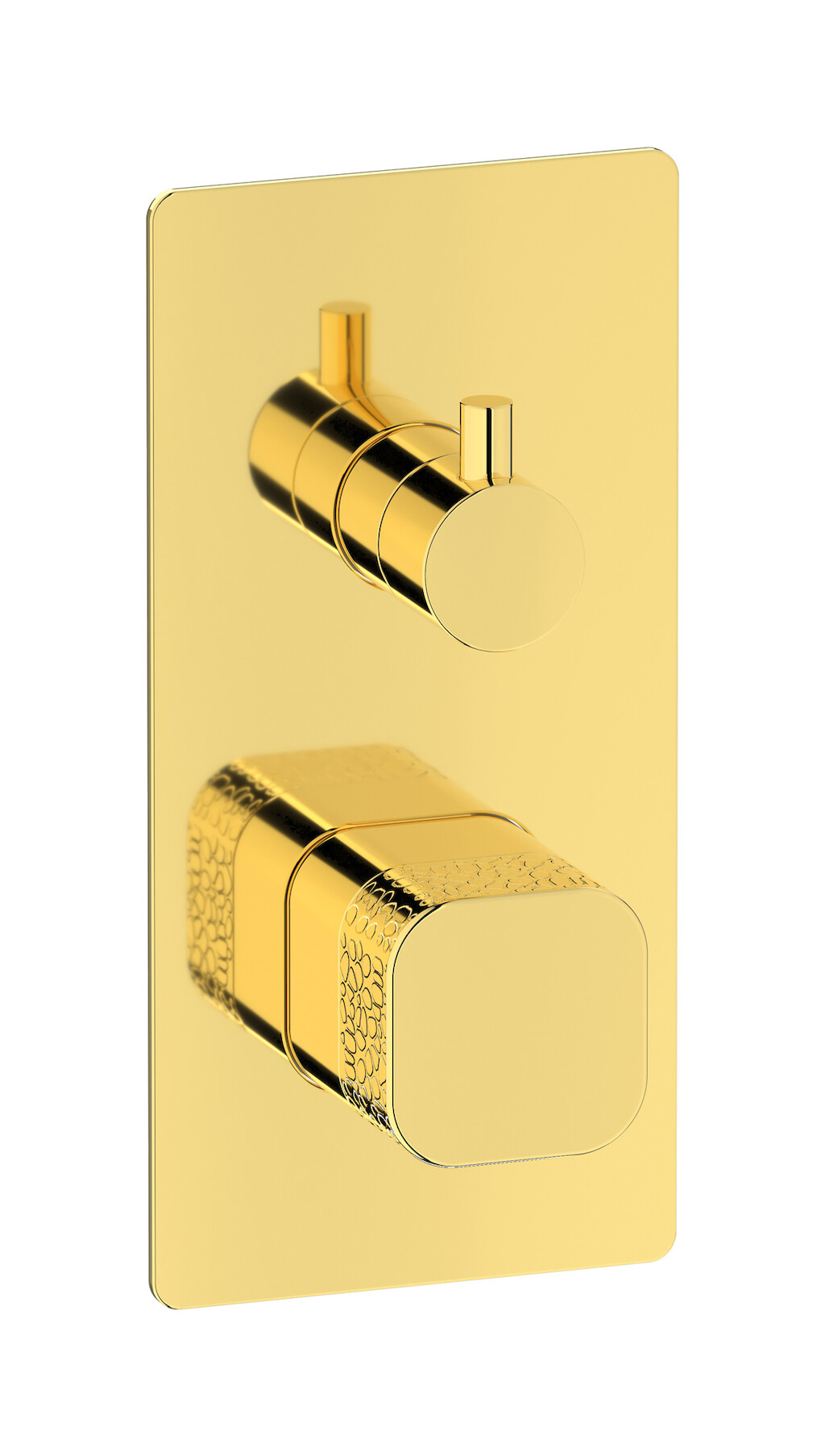 Прогрессивный настенный смеситель для душа на 2 потребителя. WE ARE IB eo310oo_2 Gold Elio