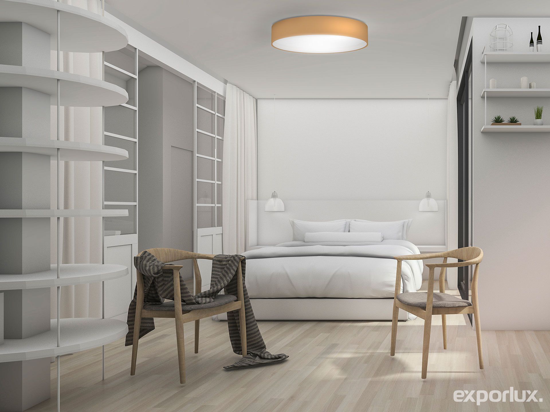 Алюминиевый светодиодный потолочный светильник Exporlux CIRCLE SL ARCH-00114002