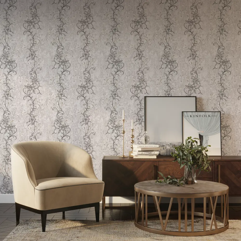 Обои флизелиновые Палитра Floris серые 0.53 м PL51015-44 STLM-2163662 - Вид №2