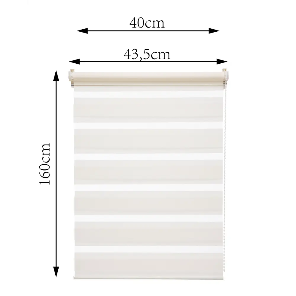 INSPIRE Peter — Рулонная штора день-ночь 40x160 см в оттенке экрю 85225680 STLM-0060114 - Вид №2