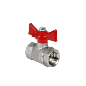 91909538 Кран шаровой прямой Valfex NLB1 VF.217.NLB1.034 DN20 PN25 3/4" ВР латунь ручка бабочка STLM-1465442
