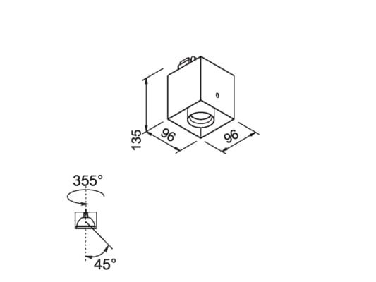 Окрашенный металлический поворотный встраиваемый прожектор Lucifero's Инки ARCH-00083525 - Вид №4