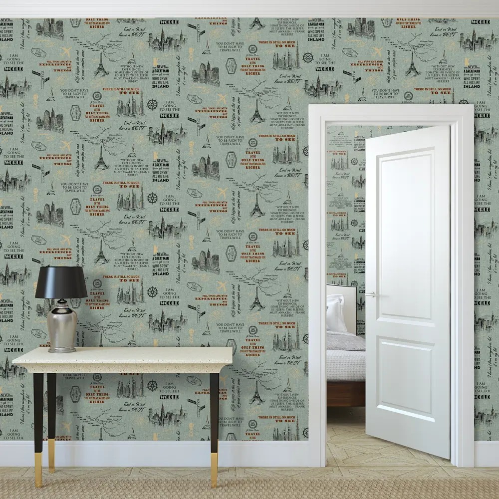 Обои флизелиновые Victoria Stenova Discovery зелёные 1.06 м 984073 STLM-2024790 - Вид №3