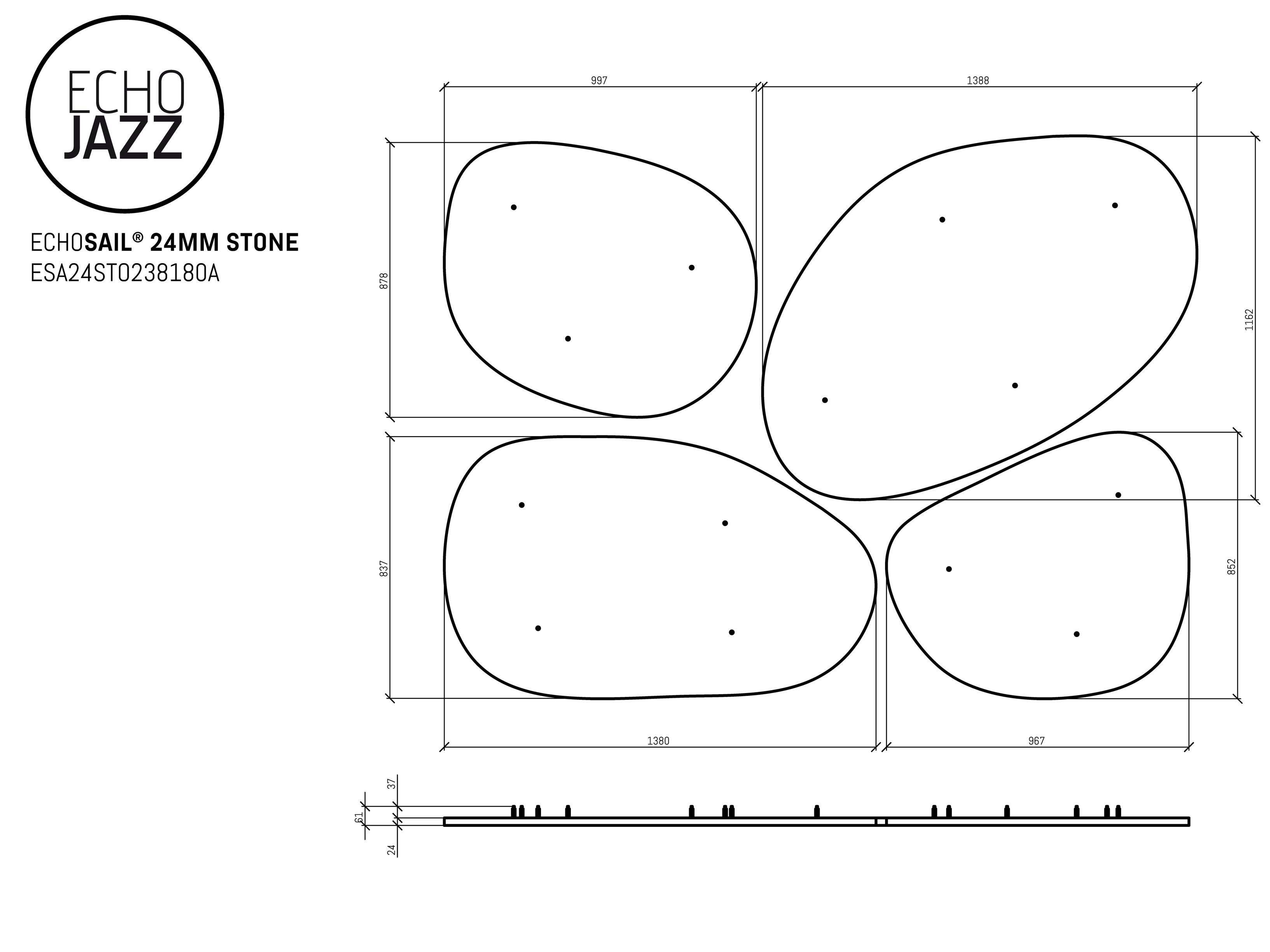 Акустическая подвесная панель из ПЭТ ECHOJAZZ ECHOSAIL® ARCH-00062331 - Вид №23