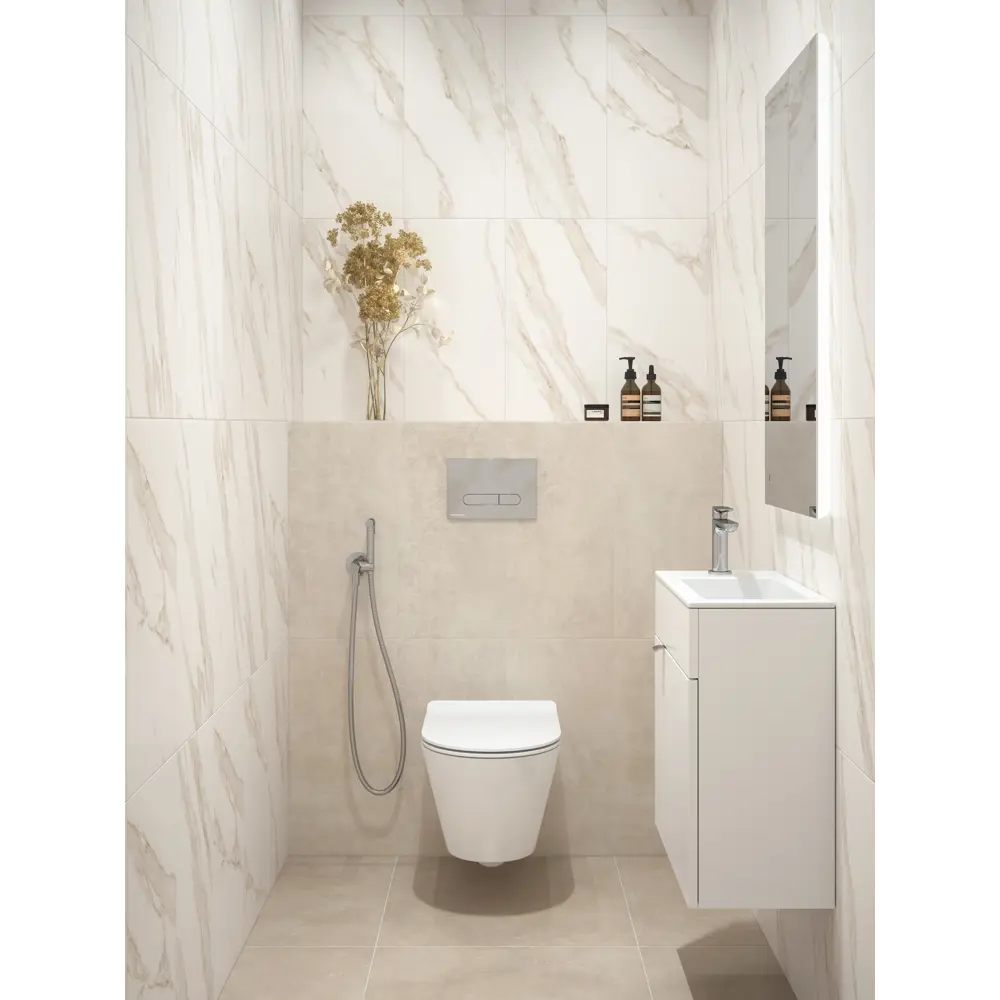 Настенная плитка Kerama Marazzi Фантазия 29.6x59.5 см 1.8 м² матовая цвет бело-серый 89462209 STLM-2014269 - Вид №2