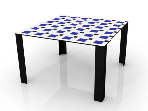 Алюминиевый квадратный стол