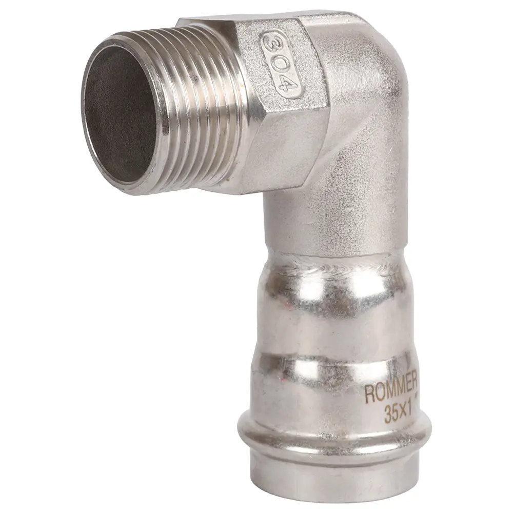 Угол переходной Rommer 1"x35 мм ВПр-НР нержавеющая сталь STLM-2165761