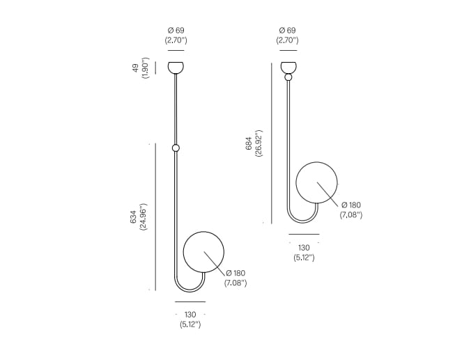 Опаловое стекло светодиодный подвесной светильник Michael Anastassiades SINGLE ANGLE ARCH-00125961 - Вид №4