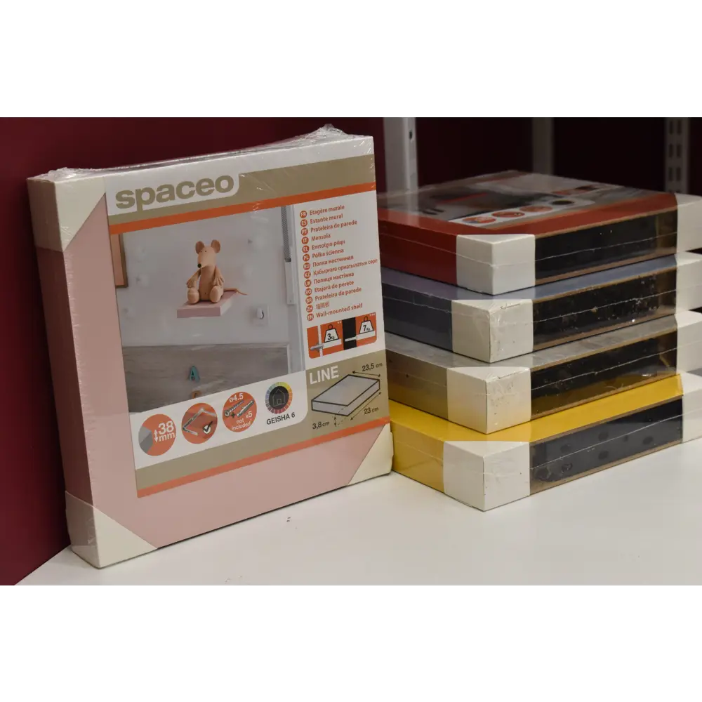 Полка мебельная прямая Spaceo 23x23.5x3.8 см МДФ цвет розовый STLM-2145502 - Вид №4