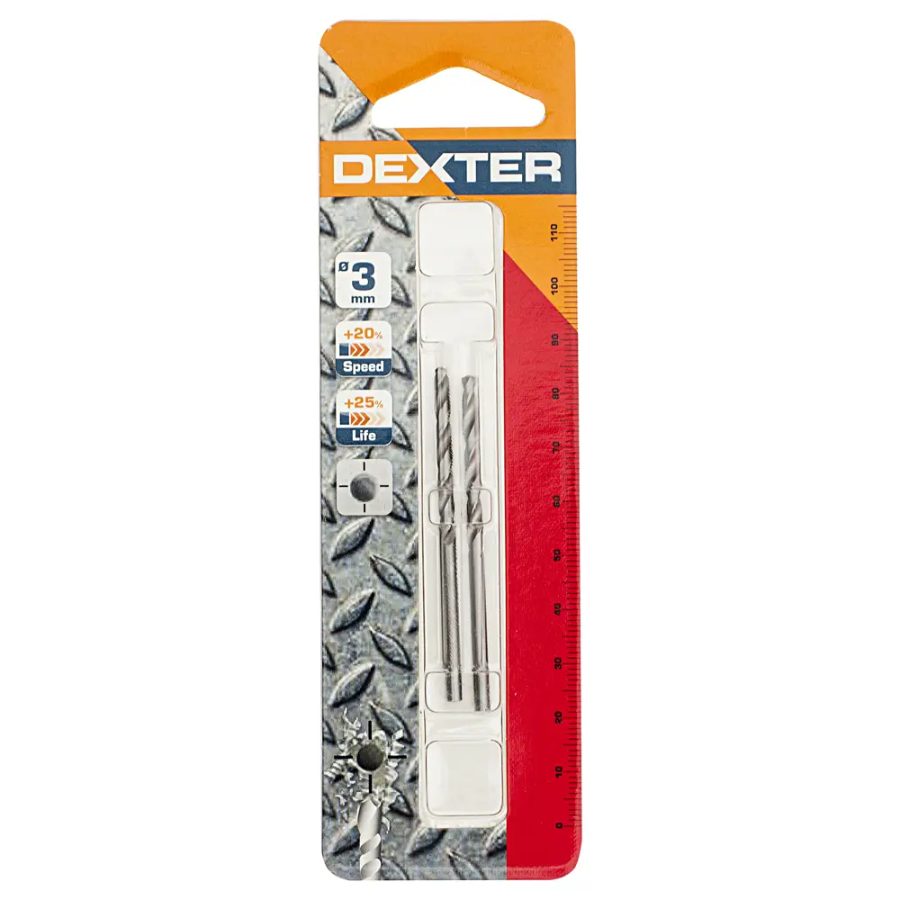 Сверло по металлу HSS-G 3х61 мм Dexter SM280 STLM-2150777 - Вид №2