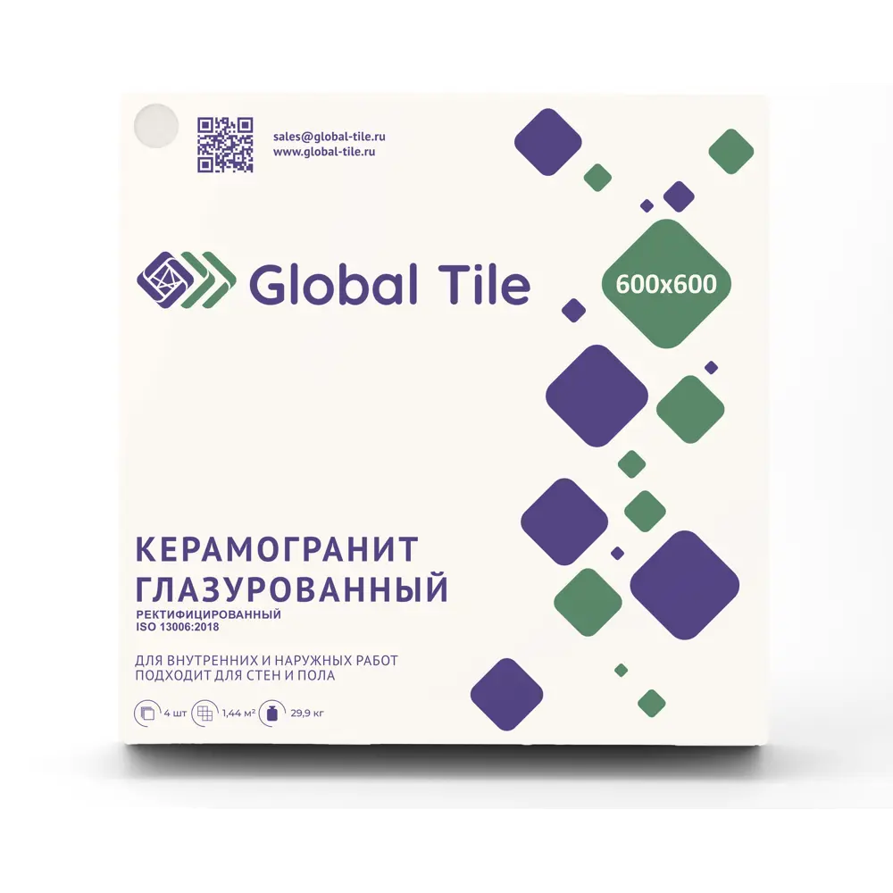 Глазурованный керамогранит Global Tile Vivanta_GT 60x60 см 1.44 м² лаппатированный цвет серый 89456543 STLM-2001672 - Вид №9