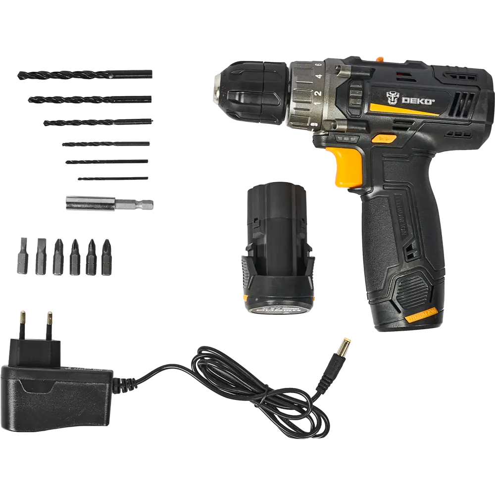 Дрель-шуруповерт аккумуляторная Deko GCD12DU3 063-4140, 12 В Li-Ion 2x2 Ач STLM-2102749 - Вид №5