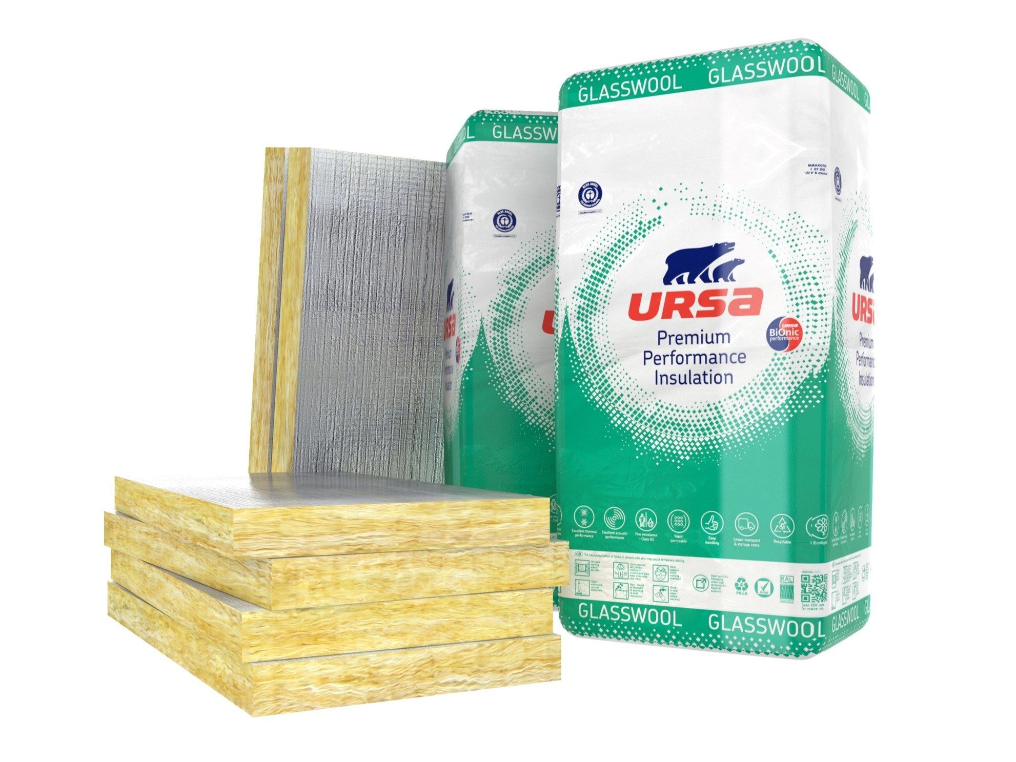 Водоотталкивающая панель из стеклянной ваты Ursa URSA GLASSWOOL ARCH-00112084