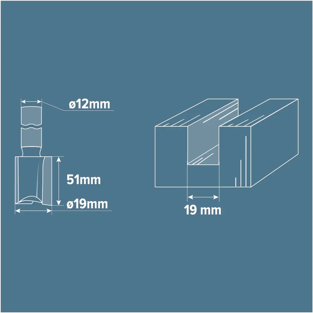 Фреза пазовая прямая Brigadier D19x51 мм STLM-2098908 - Вид №4