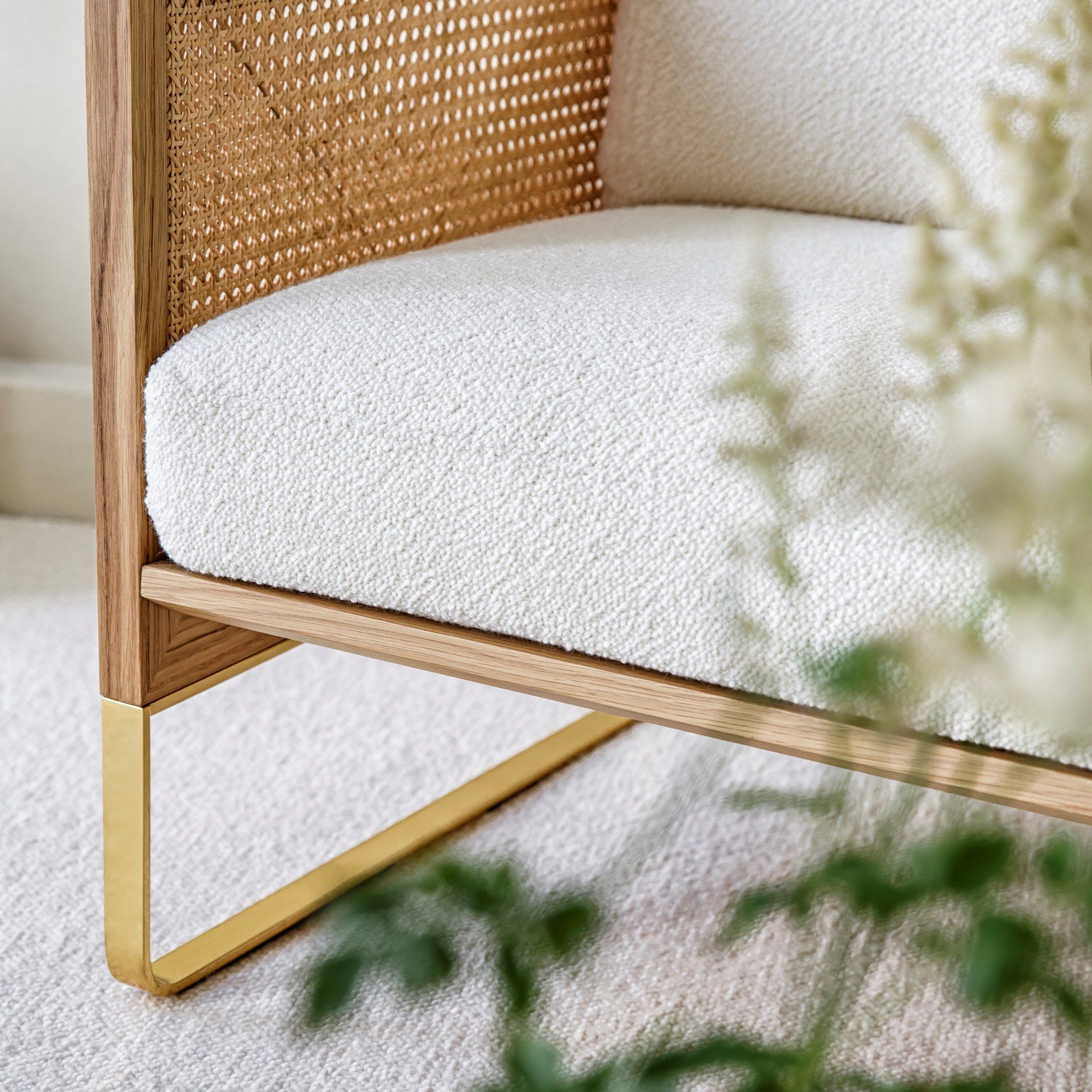 Винтажное стильное бархатное съемное мягкое кресло RED EDITION плетеная ARCH-00037426 - Вид №3