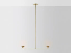 Volker Haug Studio Led подвесной светильник из латуни с прямым и отраженным светом Pyramid scheme