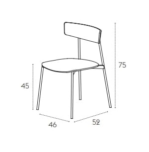 Дубовый стул с открытой спинкой TREKU KOL ARCH-00006090 - Вид №3