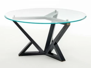 OAK Круглый стол из дерева и стекла Milano collection Sc5020
