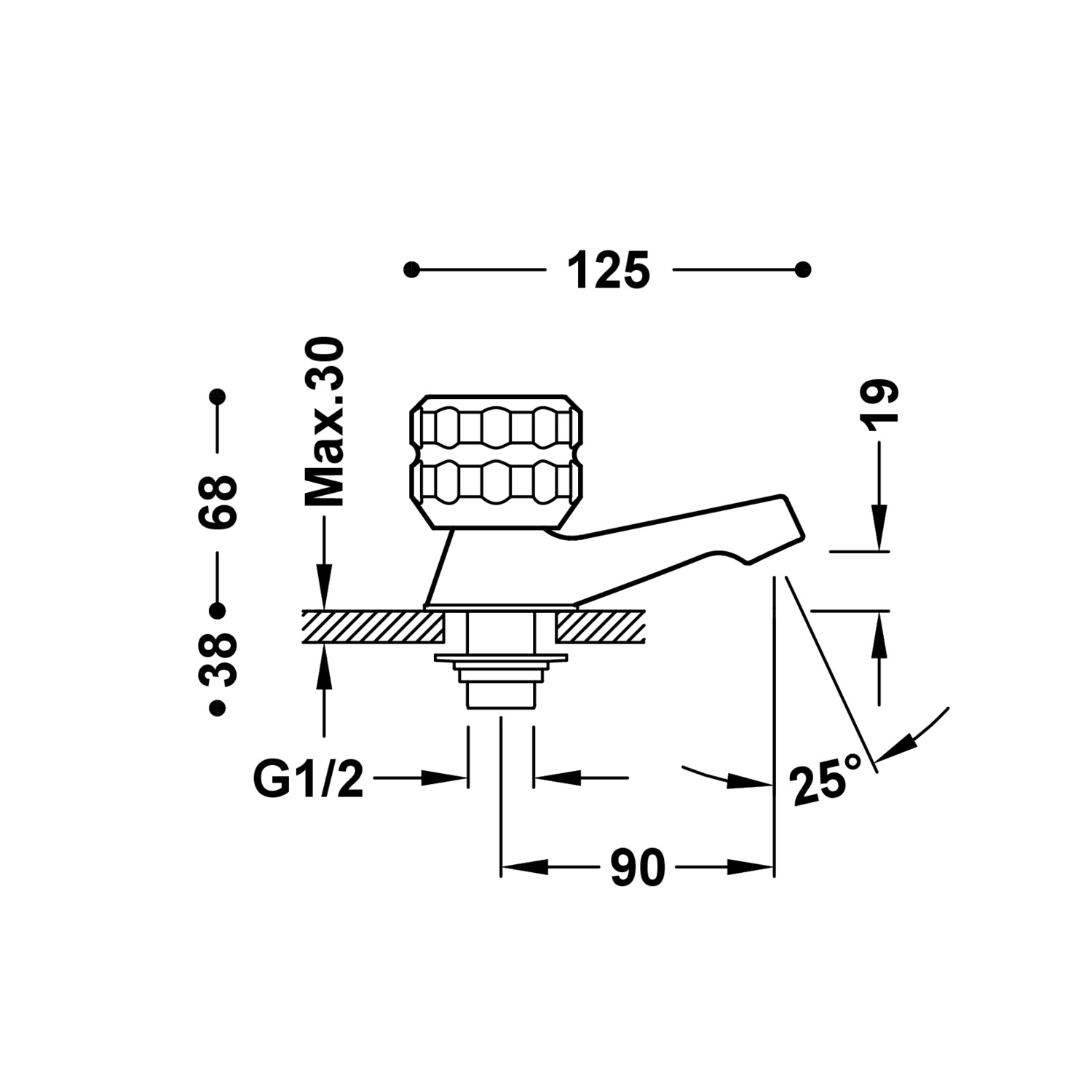 Смеситель для раковины MONTCAU-22310001F TRES - Вид №1