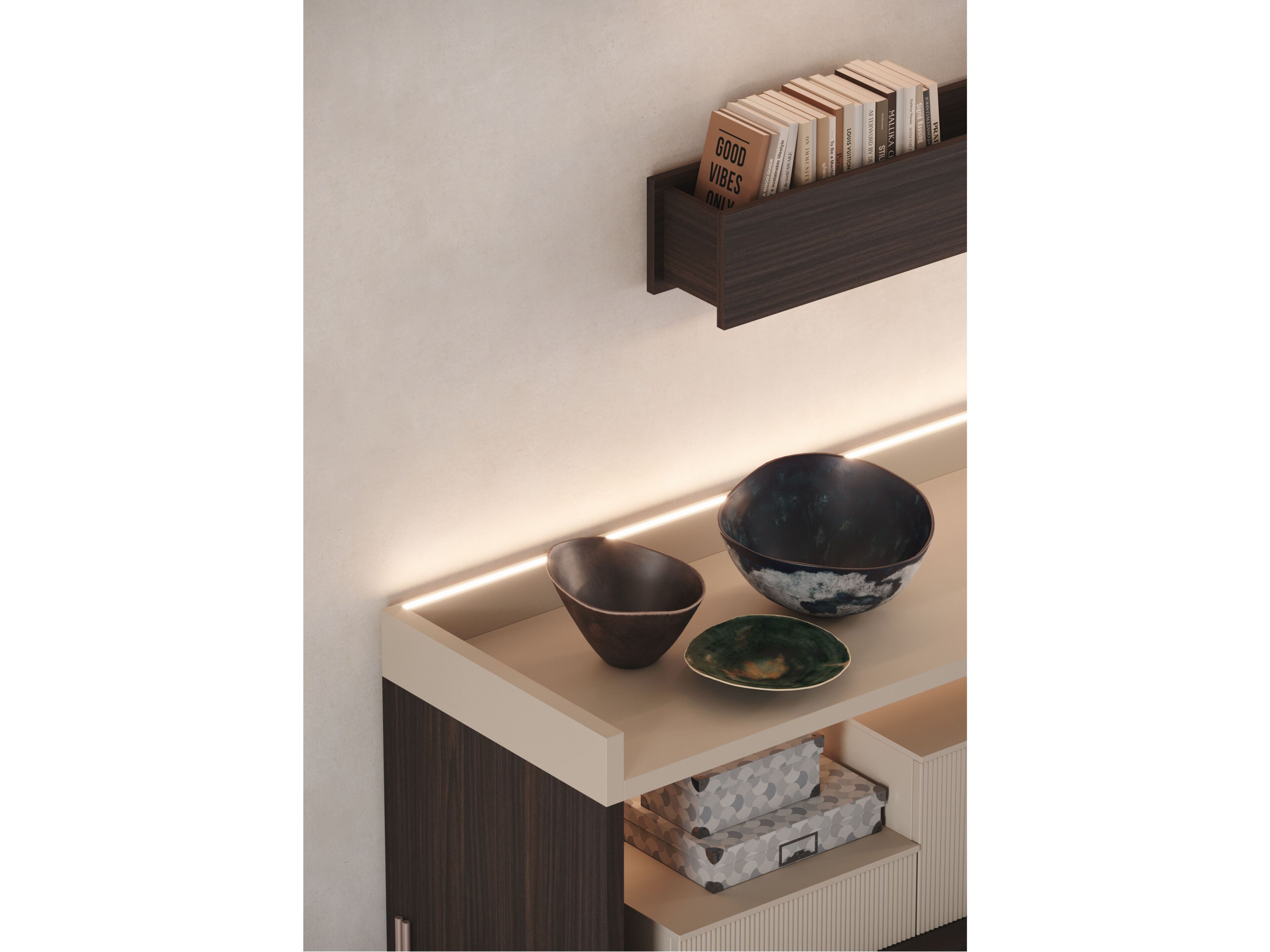 Мебель для прихожей в меламинированном стиле с зеркалом Giessegi день за днем ARCH-00031136 - Вид №1