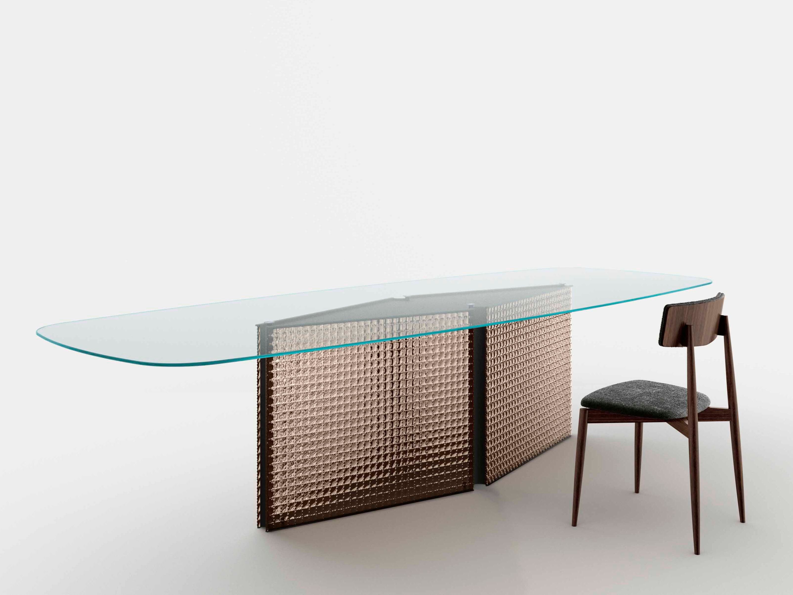 Прямоугольный стеклянный стол Tonelli Design BOW ARCH-00133330 - Вид №2