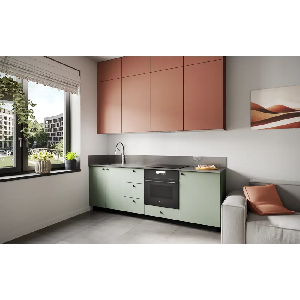 Фальшпанель для кухонного шкафа Тара 37x102.4 см KONSENSA МДФ цвет терракотовый STLM-2100669 - Вид №6