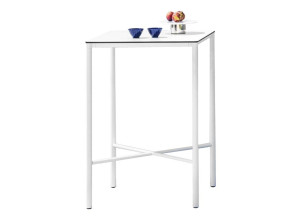 Высокий контрактный стол из стали и дерева