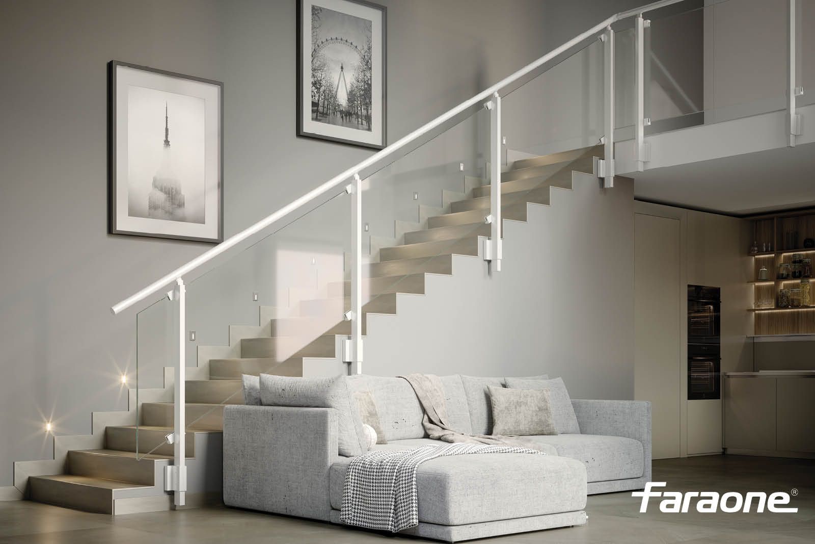 Перила из алюминия и стекла FARAONE Maior Evo ARCH-00083001 - Вид №4