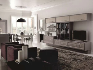 Martini Interiors Стенка для хранения из лакированной древесины на заказ Convivio contemporary