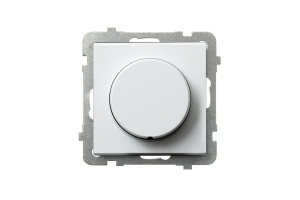 16245584 Поворотно-нажимной светорегулятор белый LP-8R/m/00 Ospel Sonata