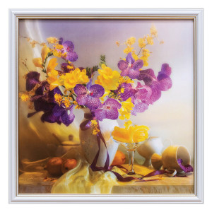 90400708 Картина в раме "Орхидеи-бабочки" 30х30 см STLM-0215005 АГНИ