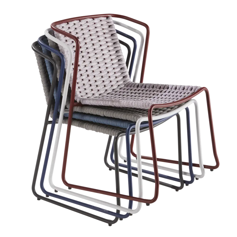 Стул Naterial Livia 63.5x80.5x58 см алюминий/текстиль цвет темно-серый STLM-2009281 - Вид №11