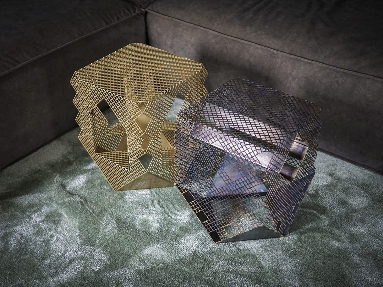 Журнальный столик / табурет из нержавеющей стали LO Contemporary GOLDIE ARCH-00079993 - Вид №1