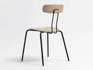 ZEITRAUM Штабелируемый стул из стали и дерева Okito