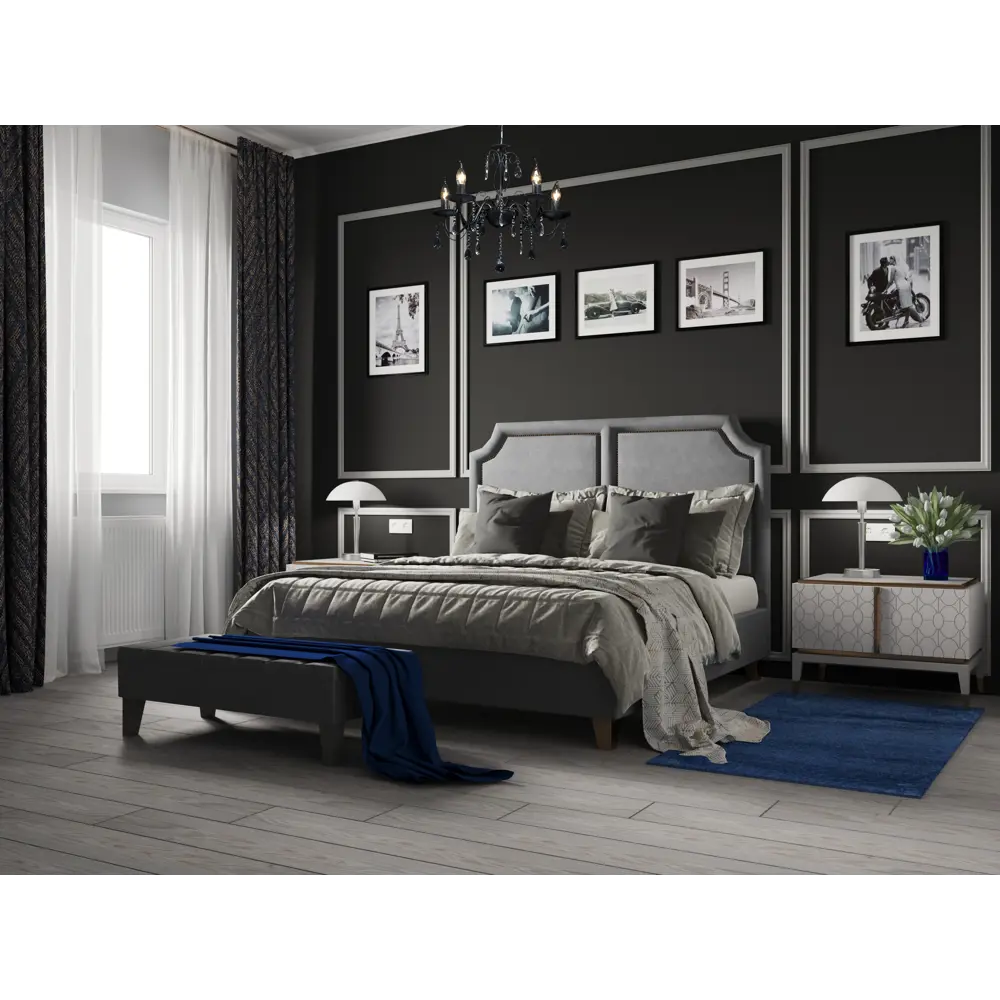 Ковер полипропилен Шагги Тренд L001 80x150 см цвет синий MERINOS STLM-2192484 - Вид №4