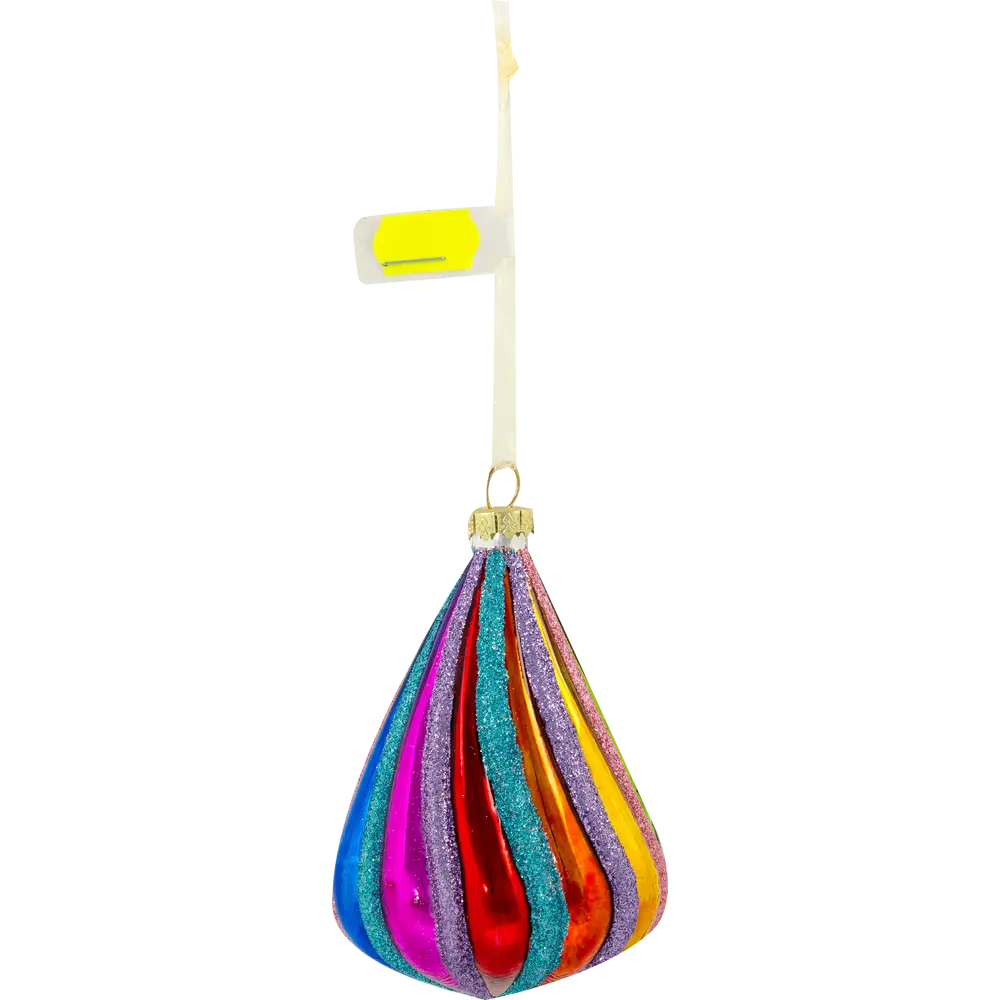 Украшение ёлочное ErichKrause Decor «Радужная капля», 10 см, стекло 82306309 STLM-2079146  - Вид №2