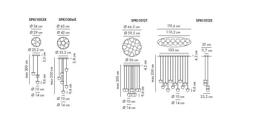 Металлический подвесной светильник AXOLIGHT Kiss ARCH-00132545