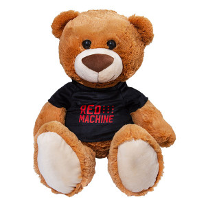 1251/BL/65 Медведь в черной футболке 65 см. SOFTOY