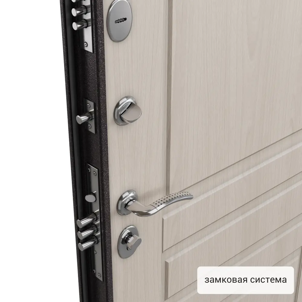 Дверь входная металлическая Страйд Летиция 860 мм правая цвет кремовый TOREX STLM-2141426 - Вид №1