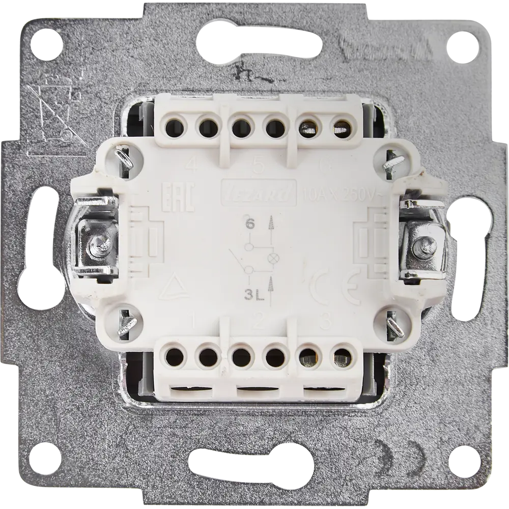 Выключатель Lezard Karina с подсветкой цвет матовый серый STLM-2087369 - Вид №2