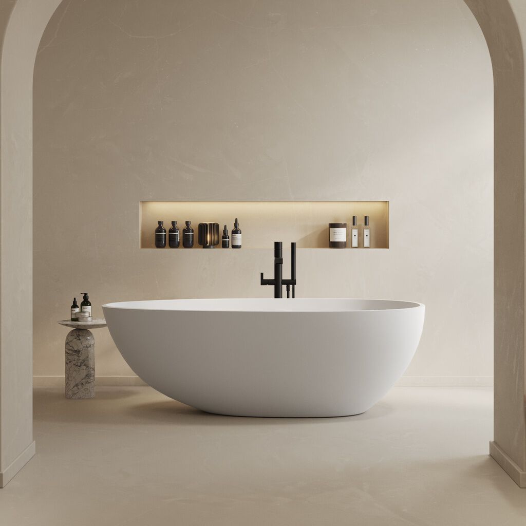 Овальная ванна в центре комнаты в Mineral Stone® RILUXA Тулуза ARCH-00032383 - Вид №3