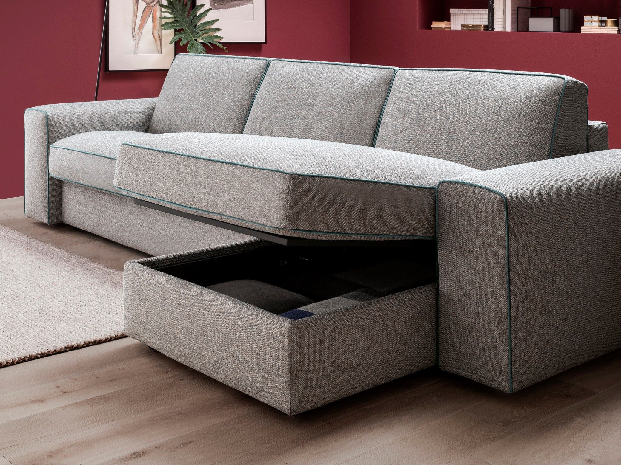 Двуспальный диван-кровать из ткани с полуостровом Felis Day &amp ARCH-00097456 - Вид №6