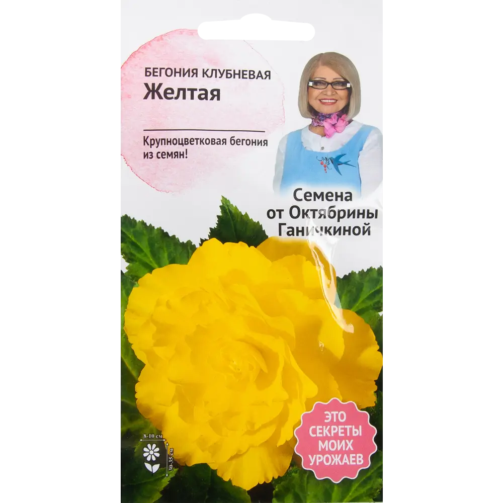 Бегония жёлтая 6 шт СЕМЕНА ОТ ОКТЯБРИНЫ ГАНИЧКИНОЙ STLM-2147777