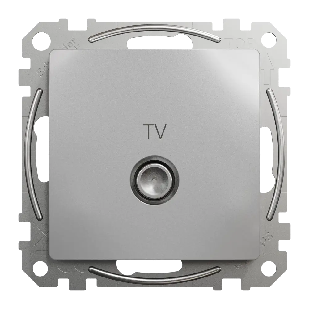 Розетка телевизионная оконечная встраиваемая Systeme Electric Sedna Design, цвет алюминий STLM-2063065