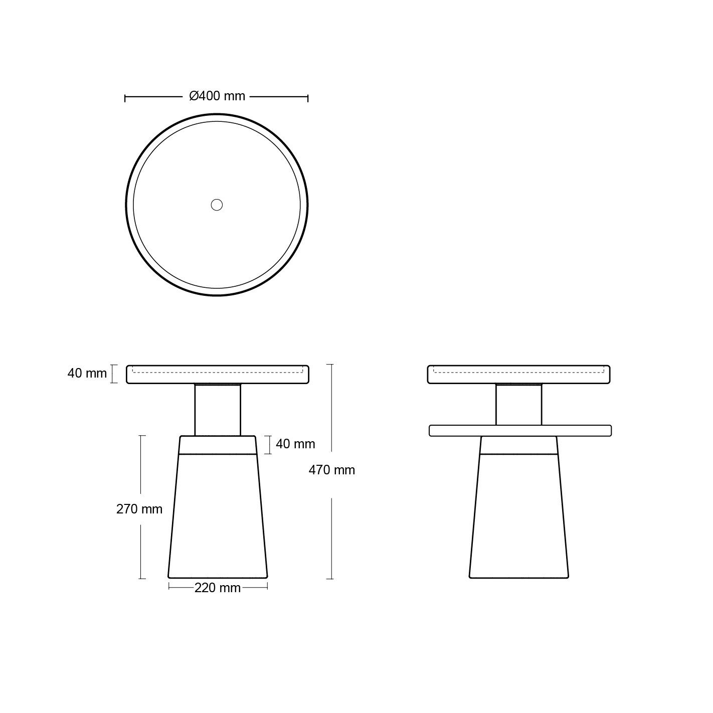 Круглый бетонный журнальный столик URBI et ORBI TERRA INCOGNITA DOUBLE ARCH-00048440 - Вид №3