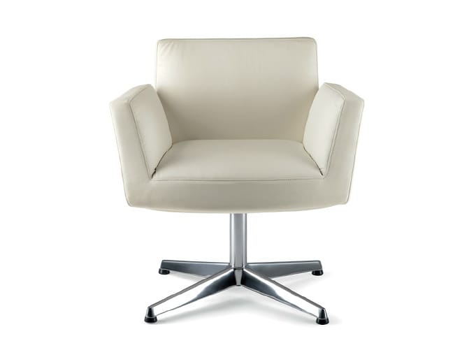 Кожаный спиц поворотный стул с подлокотниками Poltrona Frau офис-офисные кресла ARCH-00117051 - Вид №1