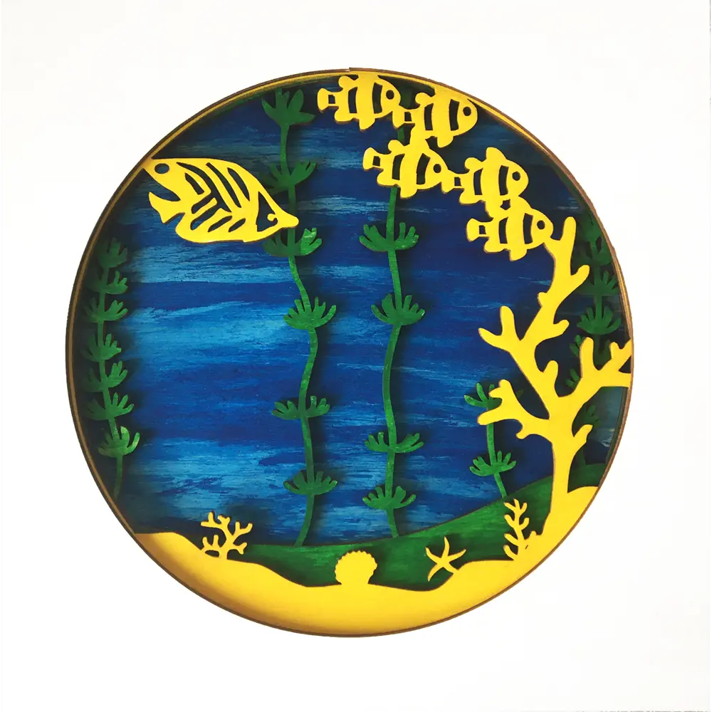 Набор для творчества Раскраска Аквариум 18x18 см дерево Santreyd STLM-2049659